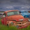 Vintage Abandoned Car paint by numbers