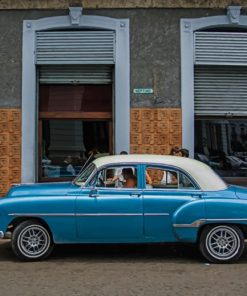 Vintage Car In Cuban Street paint by numbers