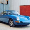 Vintage Blue Porsche paint by numbers