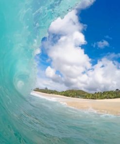 Wave Of Water In Beach painting by numbers