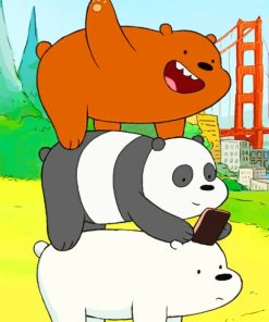 We Bare Bears paint by numbers