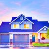 A House And Wet Floor paint by numbers