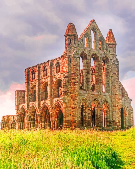 Whitby Abbey England paint by numbers