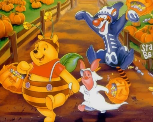 Winnie The Pooh Halloween paint by numbers
