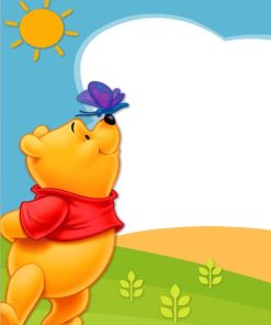 Winnie The Pooh And Butterfly paint by numbers