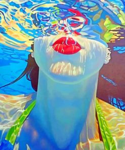 Woman Underwater paint by numbers