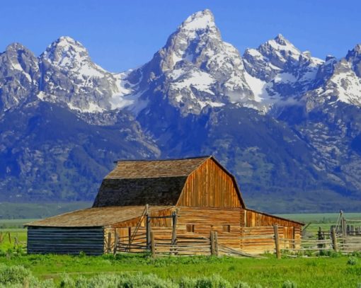 American House In Wyoming paint by numbers