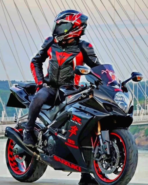 Yamaha Motorcycle painting by numbers
