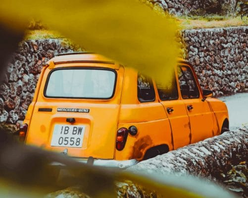 Yellow Renault R4 paint by numbers