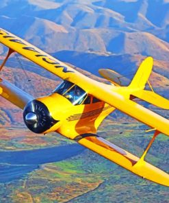 Yellow Beechcraft paint by numbers