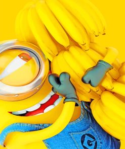 Minion Holding Bananas painting by numbers