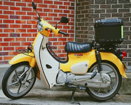 Yellow Motorcycle paint by numbers