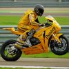 Yellow Race Bike paint by numbers