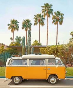 Yellow Volkswagen Van paint by numbers