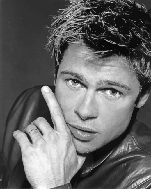 Young Brad Pitt paint by numbers