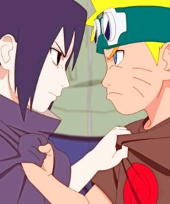 Naruto And Sasuke Eye Contact paint by numbers