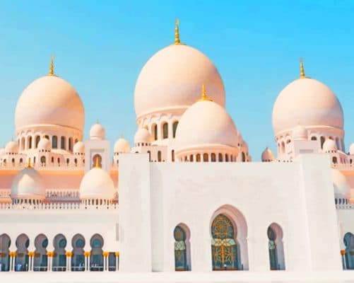 Zayed Mosque Abu Dhabi paint by numbers