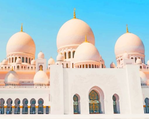 Zayed Mosque Abu Dhabi paint by numbers