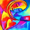 Abstract Colorful Art paint by numbers