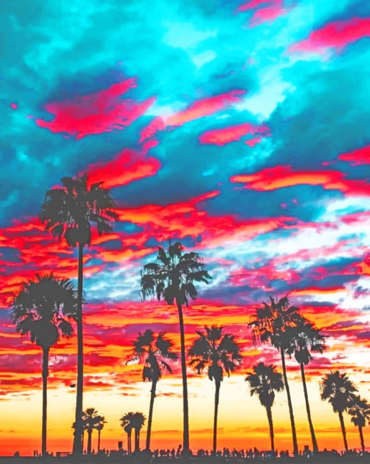 Aesthetic Clouds paint by numbers