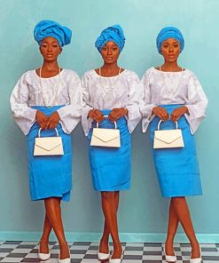 African Women 60s Style paint by numbers