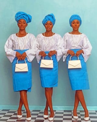 African Women 60s Style paint by numbers