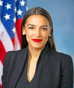 Alexandria Ocasio Cortez paint by numbers