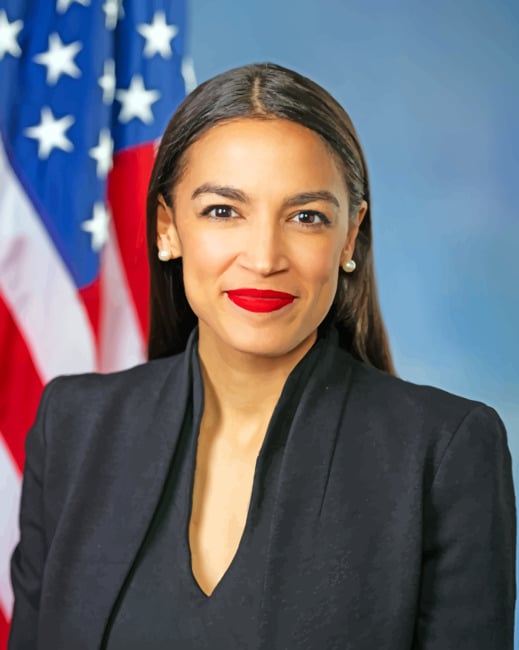 Alexandria Ocasio Cortez paint by numbers