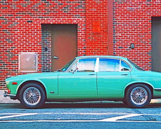 Antique Green Car paint by numbers
