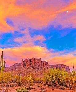 Arizona Desert Sunset paint by numbers