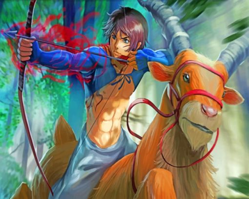 Ashitaka and yakul paint by number
