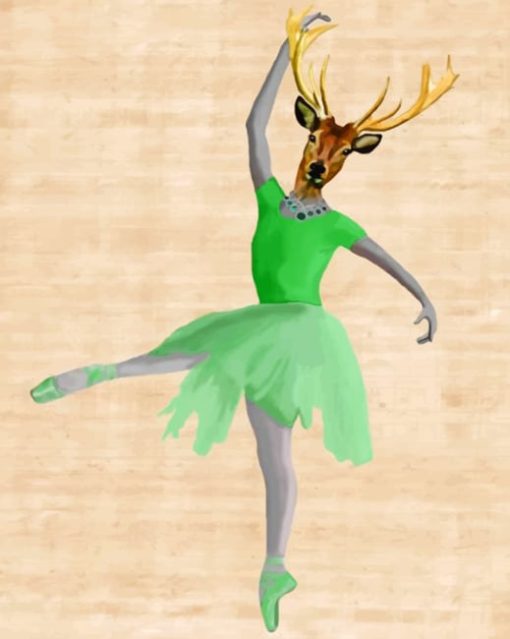 Ballerina Deer paint by numbers