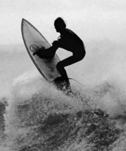 Black And White Surfer Paint by numbers