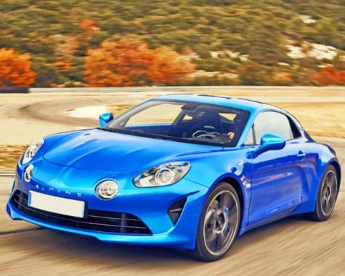Blue Alpine paint by numbers