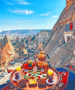 Breakfast In Cappadocia Turkey paint by numbers