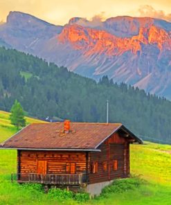 Cabin In Nature paint by numbers