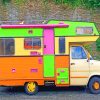 Colorful Camping Bus paint by numbers