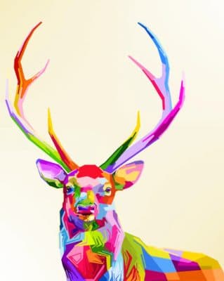 Colorful Deer paint by numbers