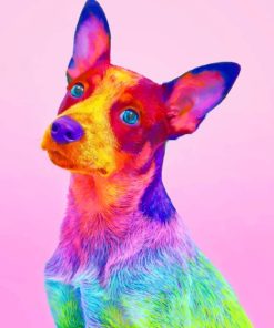 Colorful Dog paint by numbers