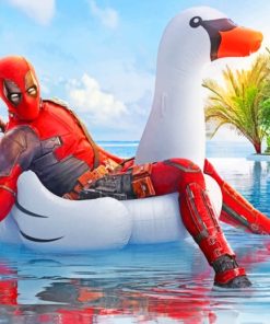 Deadpool In Pool paint by numbers