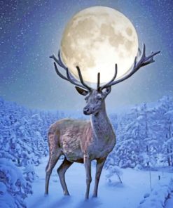 Deer Moon paint by numbers