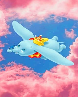 Dumbo Cartoon paint by numbers