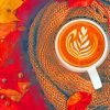 Fall Coffee Cup paint by numbers