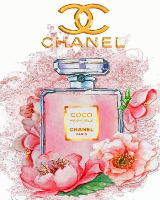 Floral Perfume Bottle paint by numbers