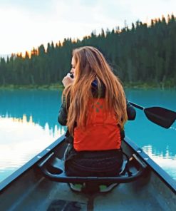 Girl Riding On Boat paint by numbers