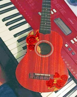 Guitar And Piano paint by numbers