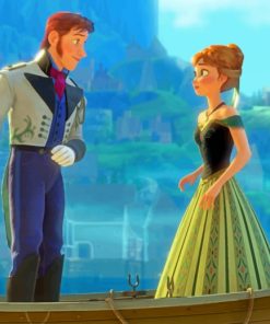 Hans And frozen In Boat paint by numbers