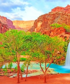 Beautiful Waterfall paint By Numbers