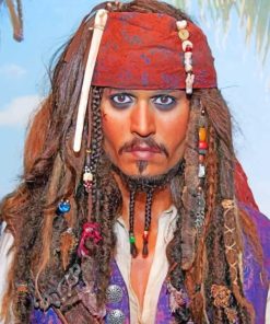 Jack Sparrow Pirate paint by numbers