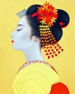 Japanese Woman paint by numbers